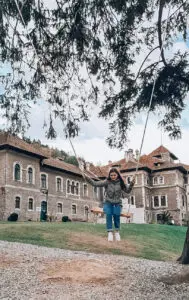 Cantacuzino Castle in Romania, the filming location of u0022Wednesdayu0022